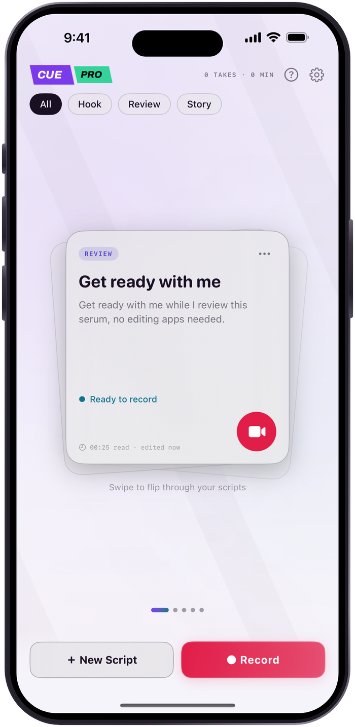 Your scripts in Cue